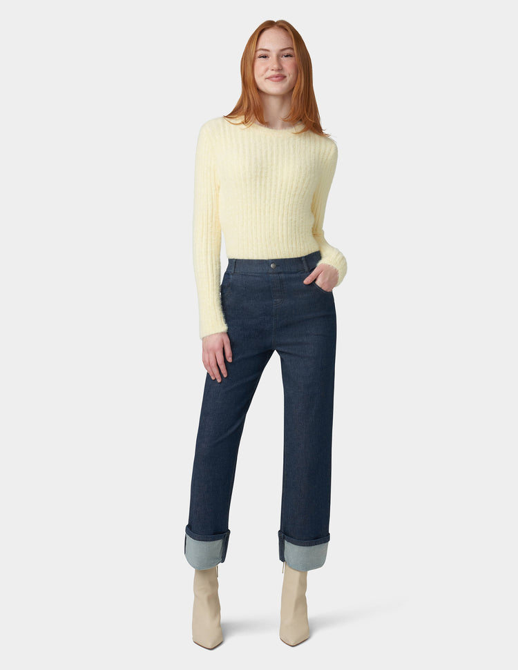 hue Cuffed Denim Skimmer