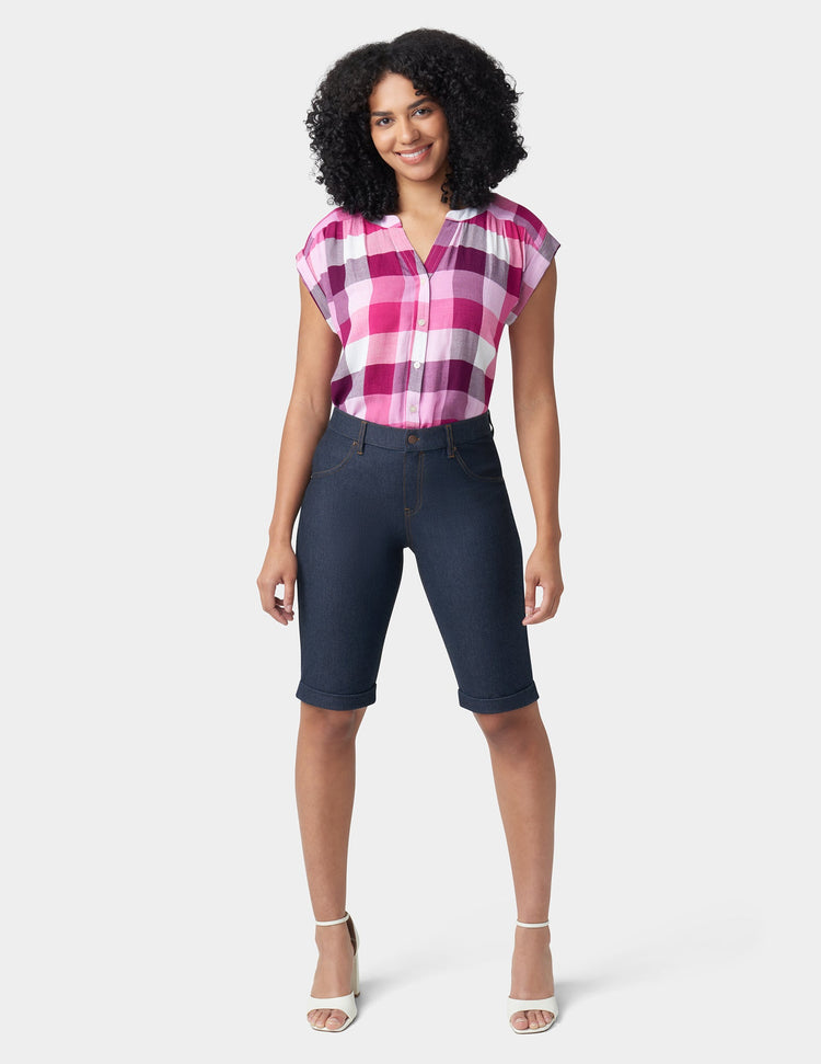 hue Cuffed Essential Denim Short