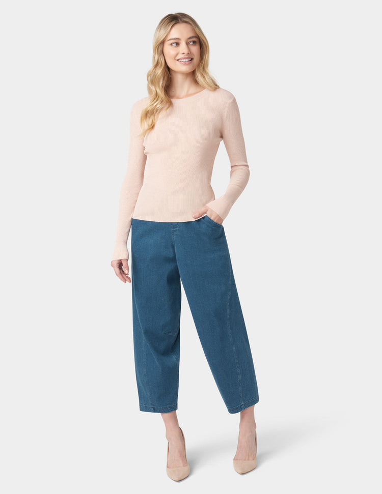 hue Denim Barrel Leg Skimmer