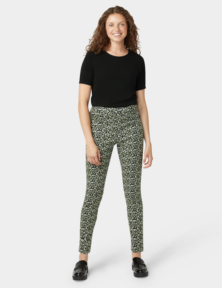 hue Ditsy Floral Denim Legging