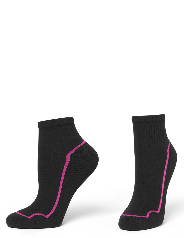Hue Eco Sport Walking 1/4 Top Sock 2 Pair Pack
