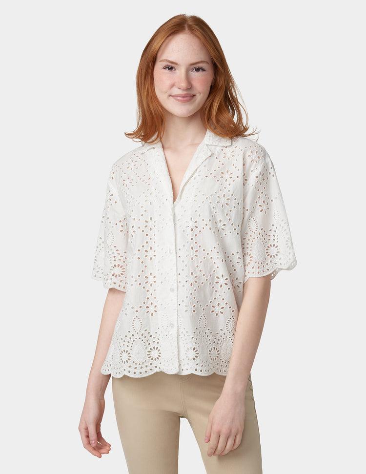 Hue Eyelet Camp Shirt