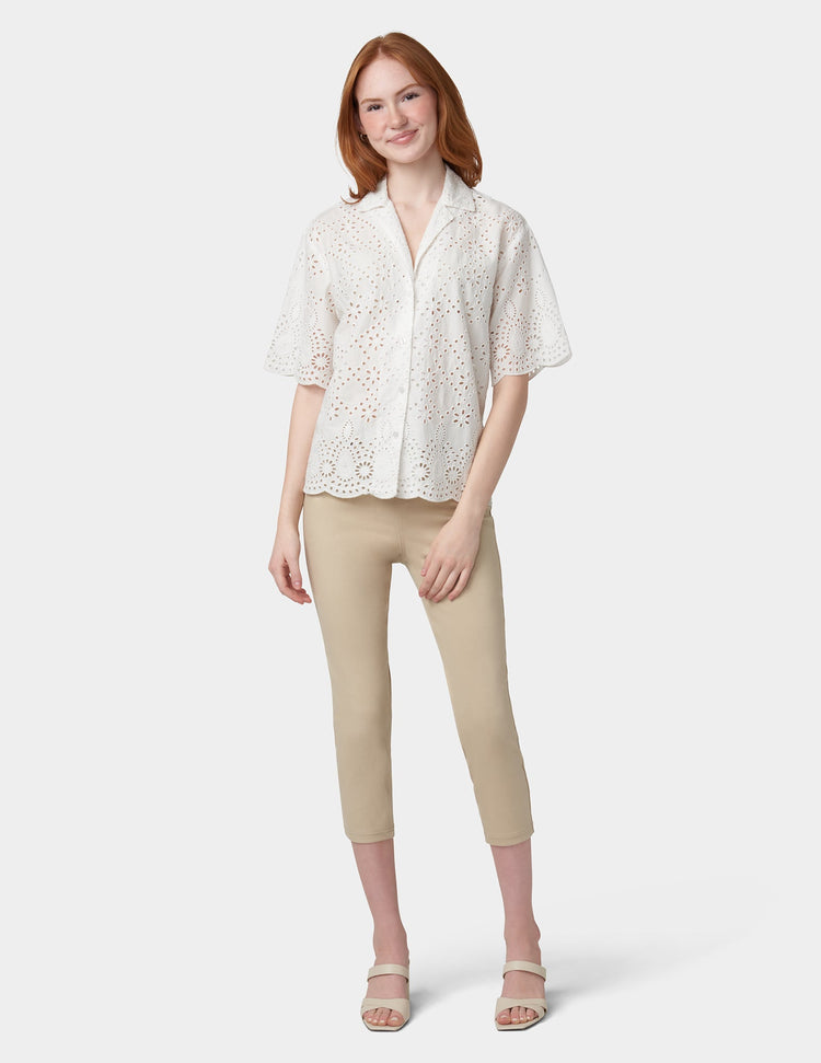 hue Eyelet Camp Shirt