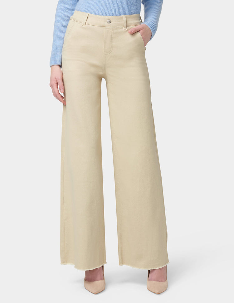 Hue Frayed Edge Wide Leg Denim