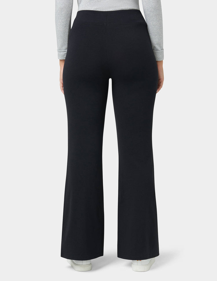 Hue Front Slit Cotton Yoga Pants