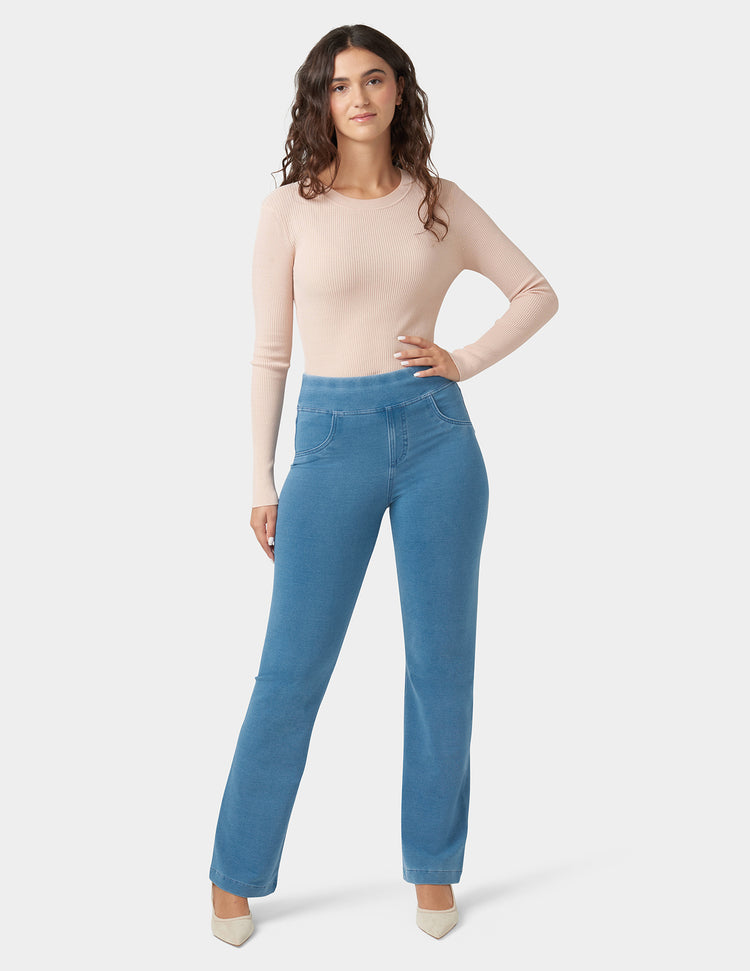 hue Game-Changing Hi-Rise Straight Leg Legging