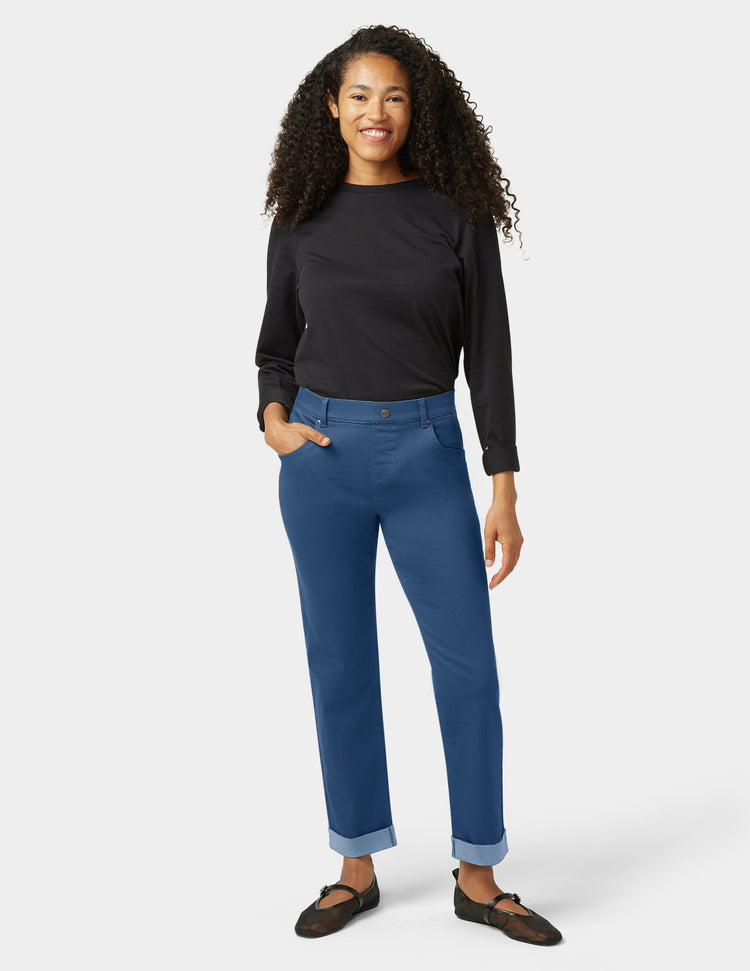 hue Girlfriend Mid-Rise Denim Pant