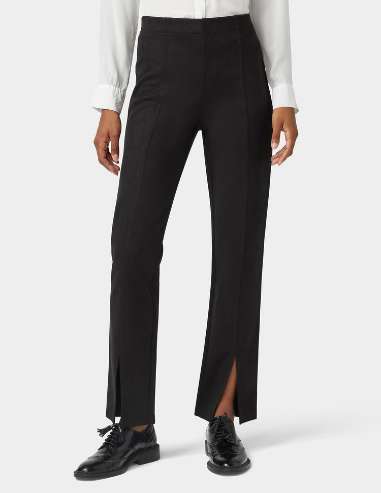 Hue Hi-Rise Suede Straight Legging