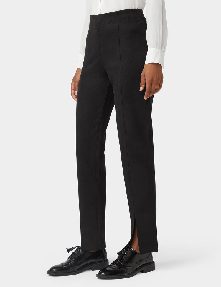 Hue Hi-Rise Suede Straight Legging