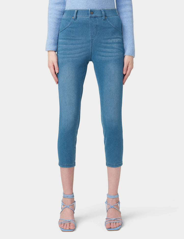 Hue Hi-Rise Ultra Soft Denim Capri Legging