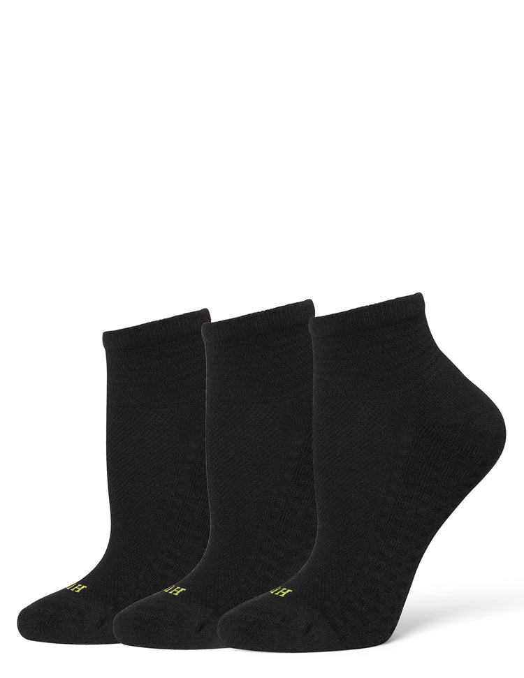 Hue HUE Air Cushion Quarter Top Socks 3 Pair Pack