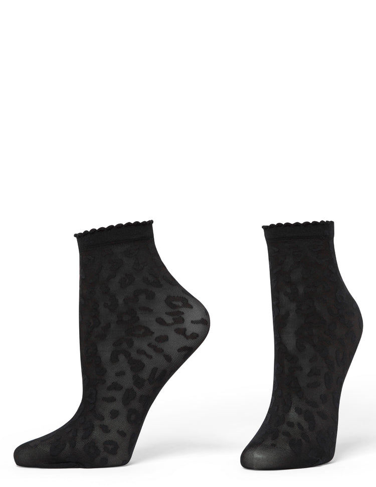 Hue Leopard Mesh Anklet