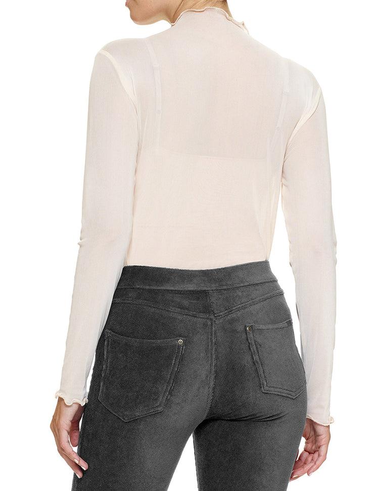 Hue Long Sleeve Mesh Top