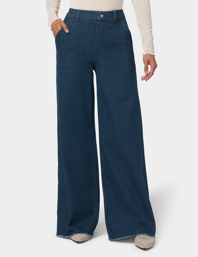 Hue Olivia Wide Leg Denim Pant