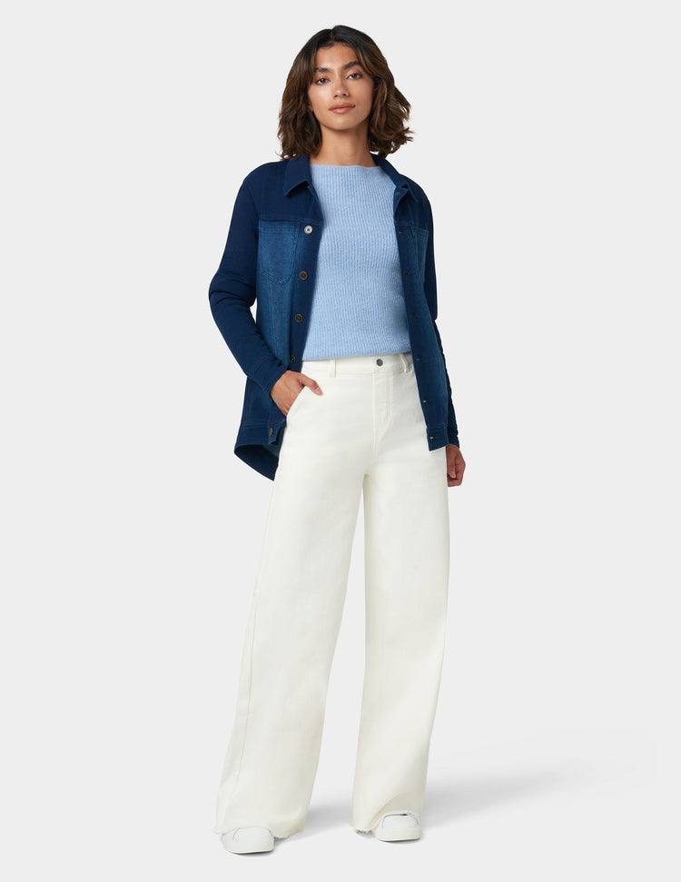 hue Olivia Wide Leg Denim Pant