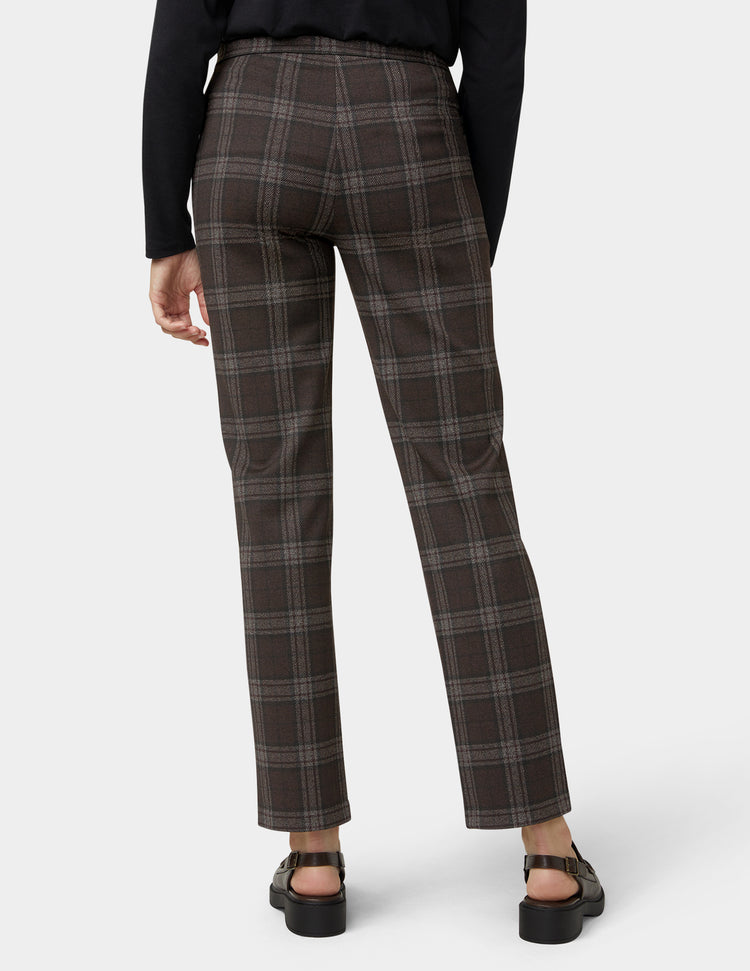 Hue Plaid Natural Rise Pull-On Trouser