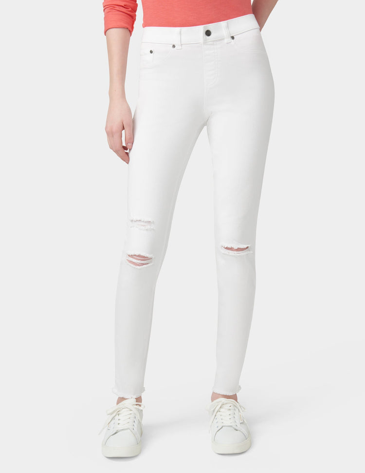 Hue Ripped Knee Denim Leggings