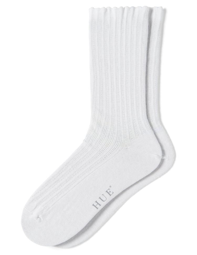 hue Scalloped Pointelle Sock
