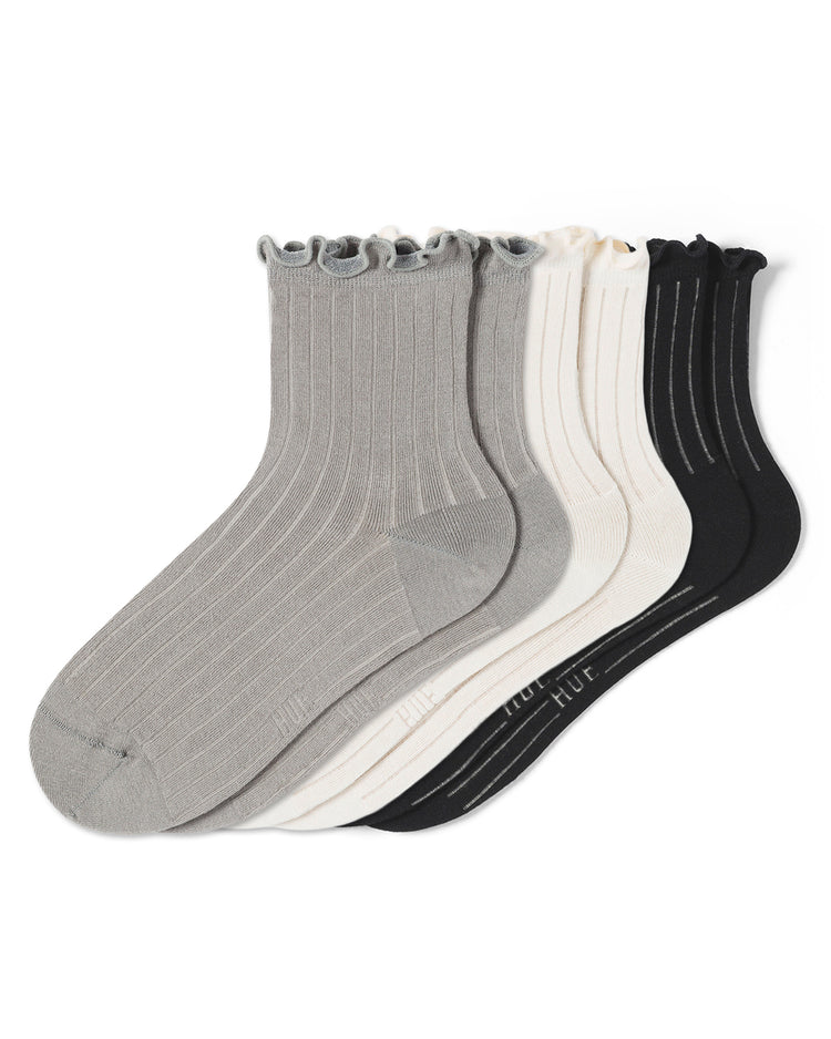 hue Sheer Rib Anklet 3 Pair Pack