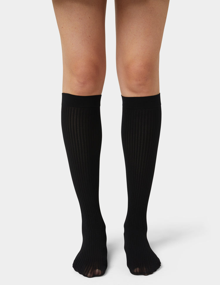 Hue Sheer Rib Knee High