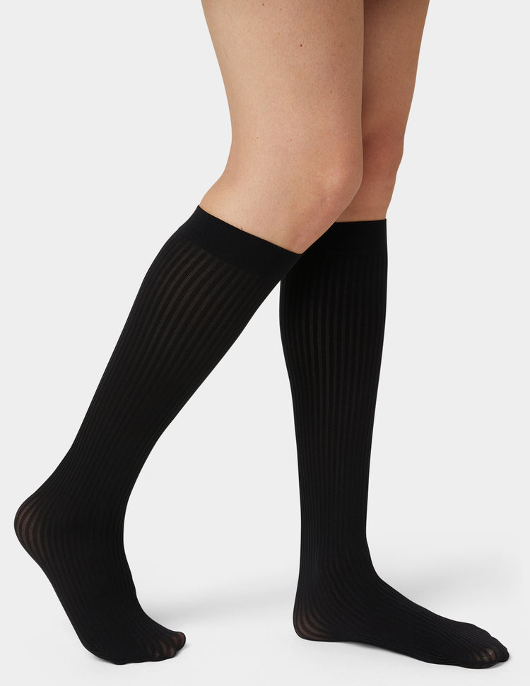 Hue Sheer Rib Knee High