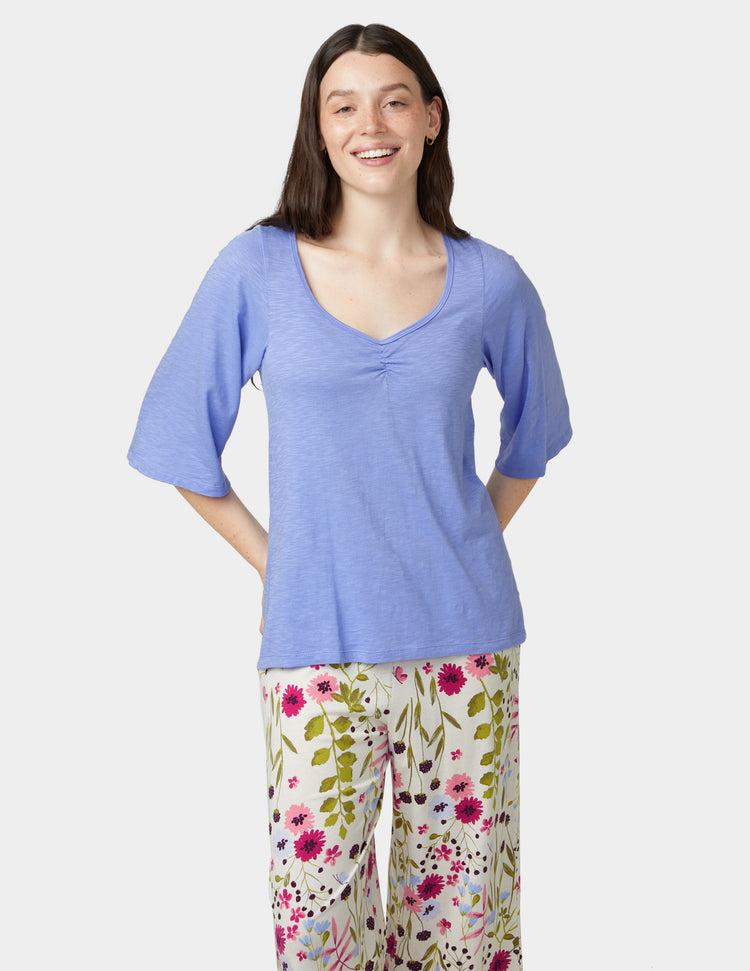 Hue Shirred Bell Sleeve PJ Tee