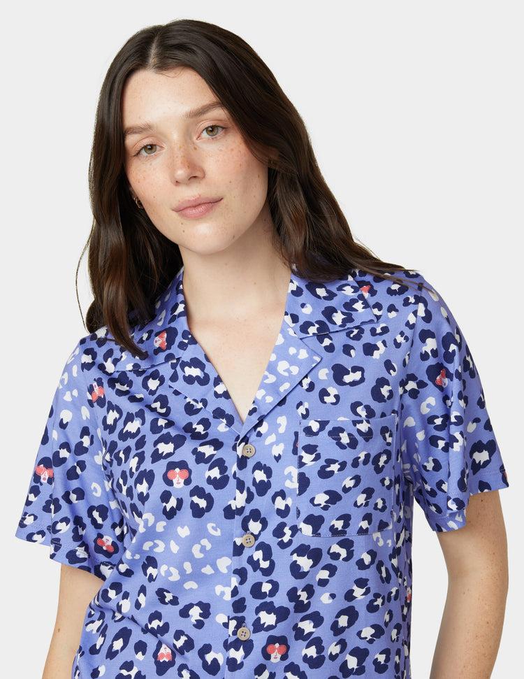Hue Short Sleeve Notch Collar PJ Set