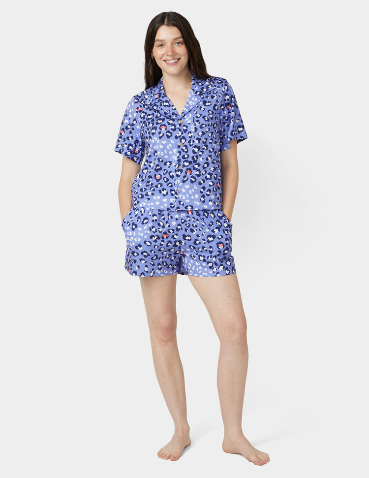 hue Short Sleeve Notch Collar PJ Set