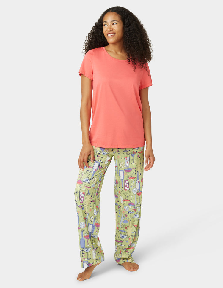 hue Solid Short Sleeve Scoop Neck PJ Tee