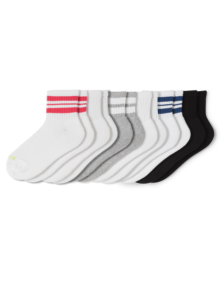 hue Sport Mini Crew Sock 6 Pair Pack