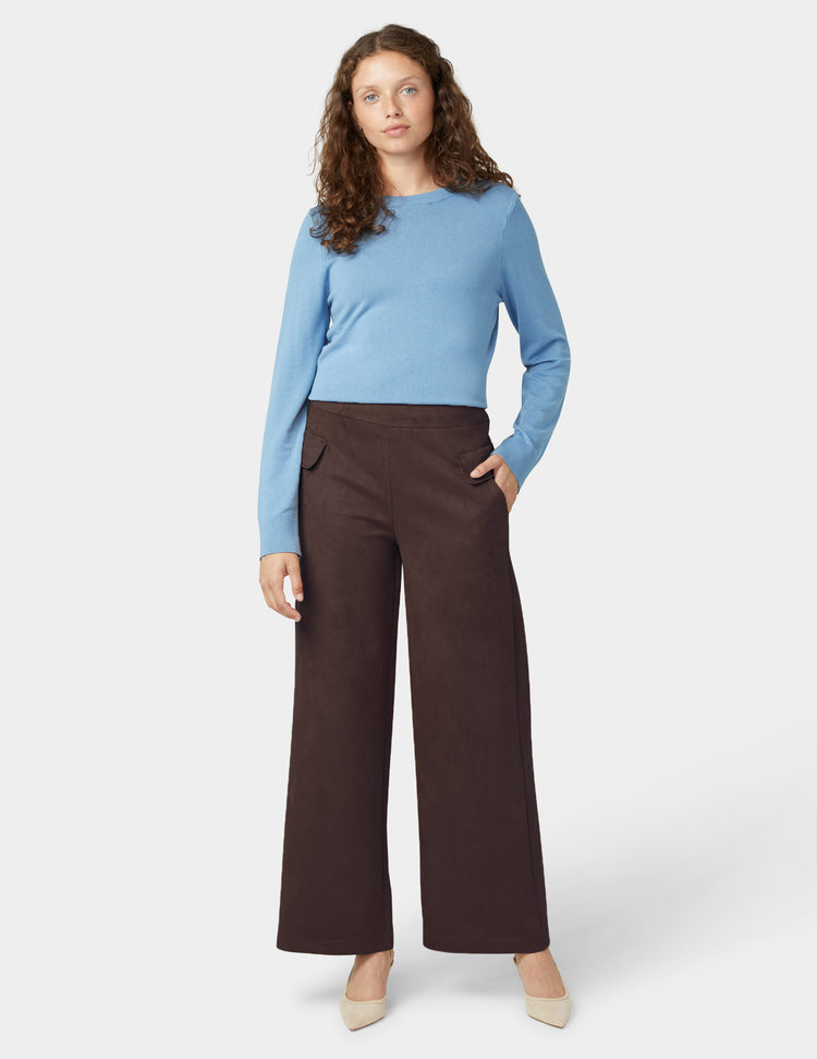 hue Suede Wide Leg Pant