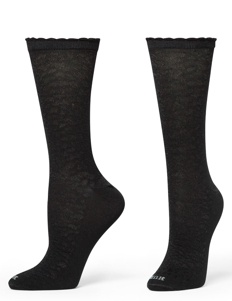 Hue Textured Animal Crew Sock