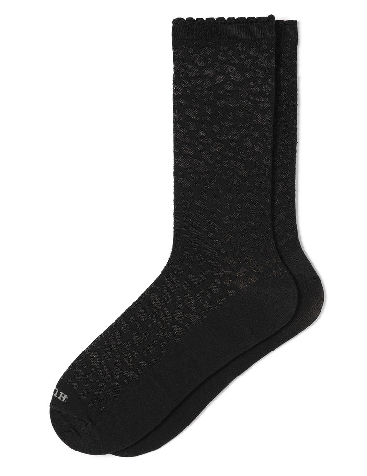 hue Textured Animal Crew Sock