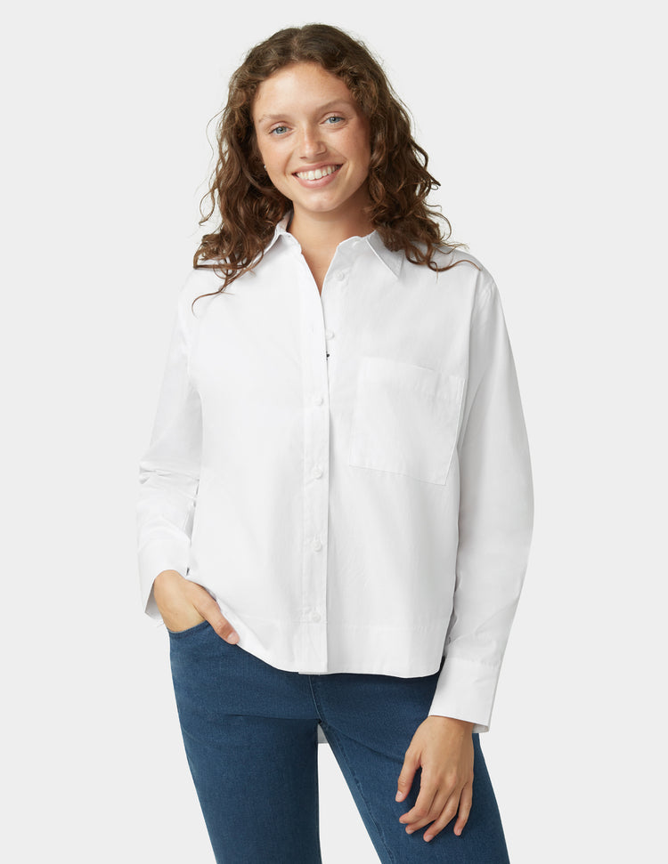 Hue The Perfect Poplin Shirt