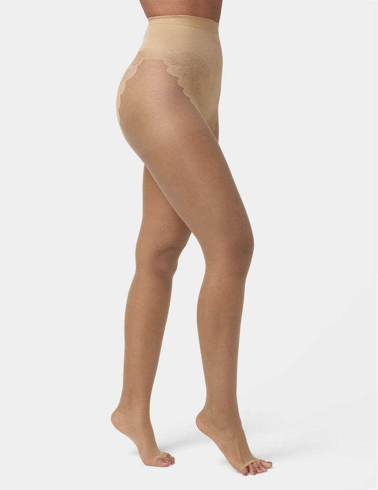 hue Toeless Control Top Pantyhose