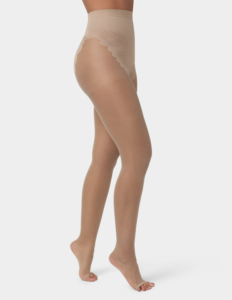 hue Toeless Control Top Pantyhose