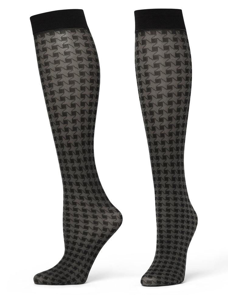 Hue Tonal Houndstooth Knee High