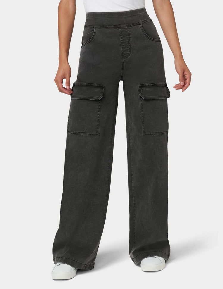 Hue Wide Leg Denim Cargo
