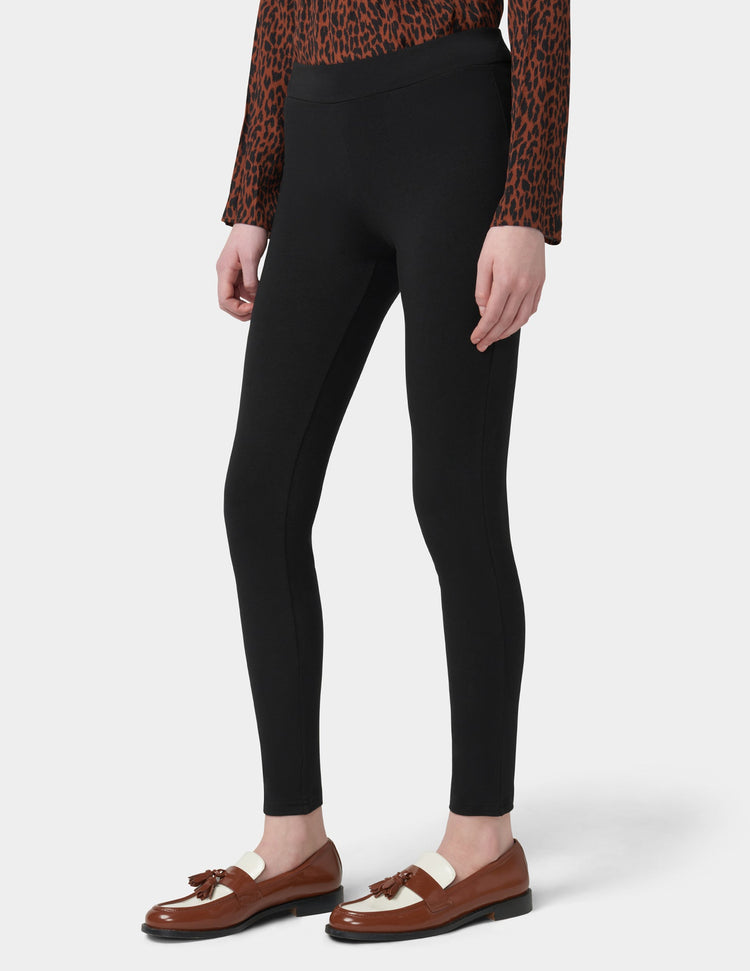 Hue Wide Waistband Blackout Cotton Leggings