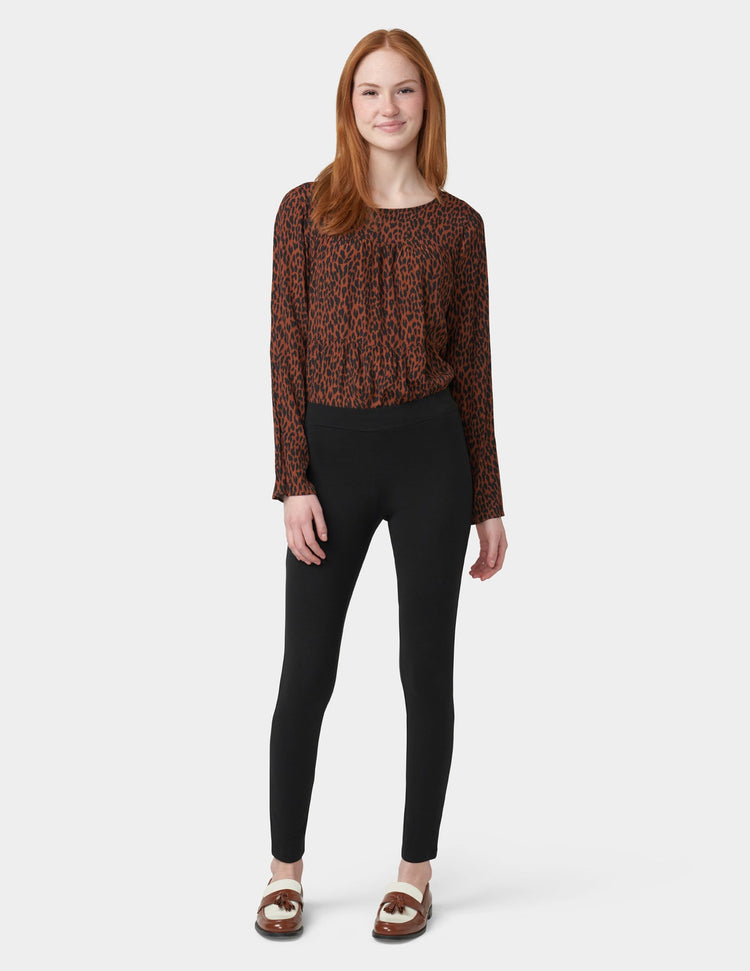 hue Wide Waistband Blackout Cotton Leggings