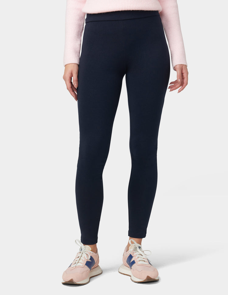 Hue Wide Waistband Blackout Cotton Leggings