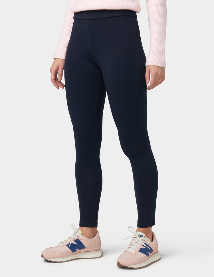 Hue Wide Waistband Blackout Cotton Leggings