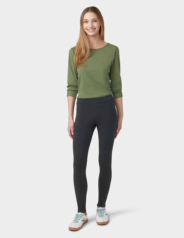 hue Wide Waistband Blackout Cotton Leggings