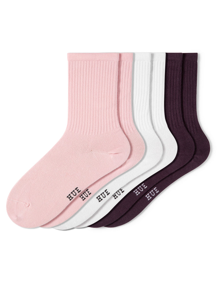 hue Women's Must-Have Crew 3 Pair Pack