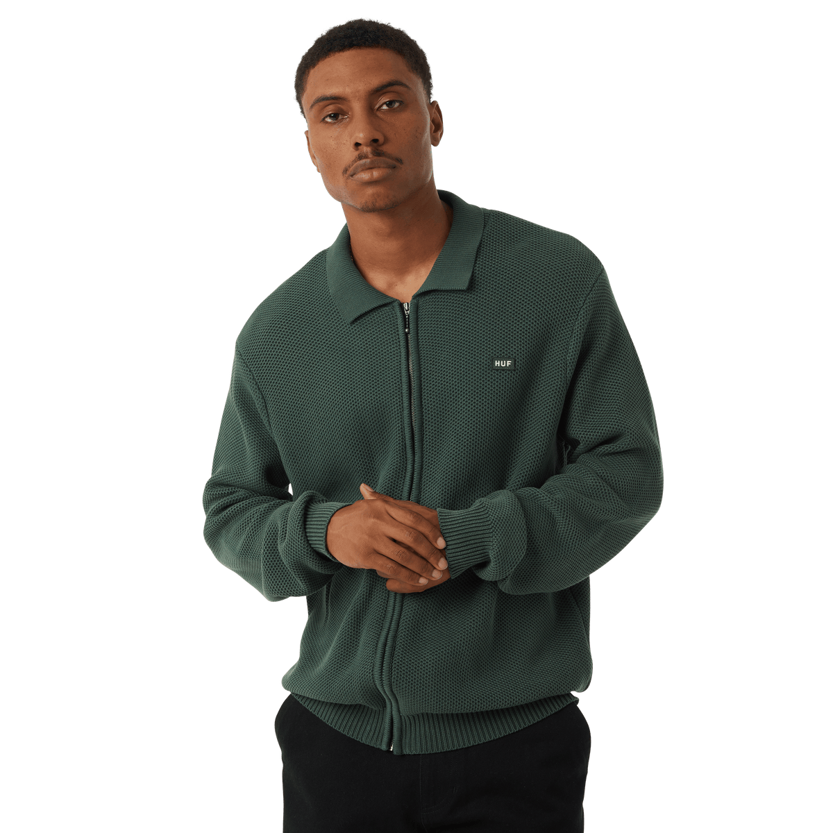 Huf Anton Zip Overdyed Sweater