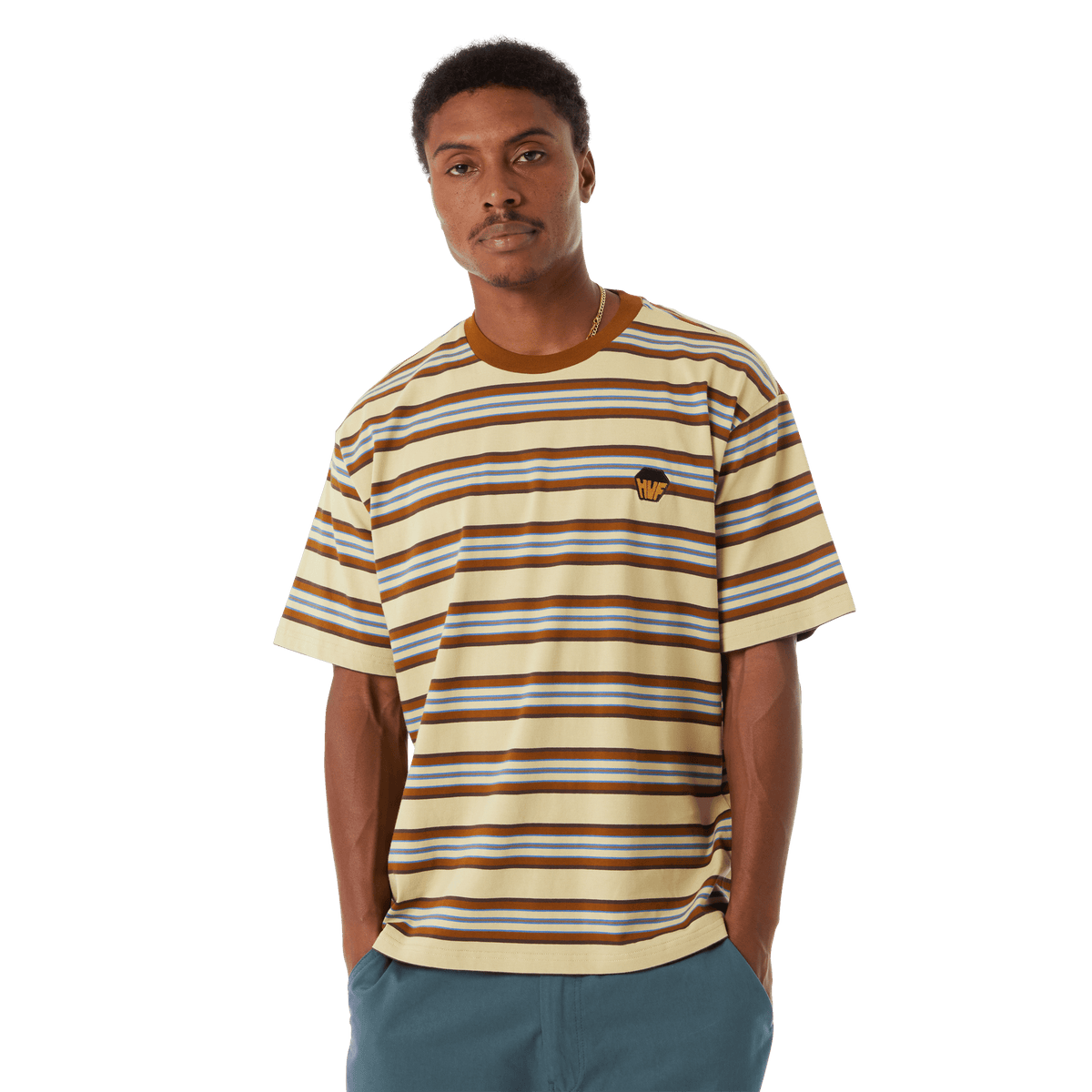 Huf Big Block Stripe Boxy Top