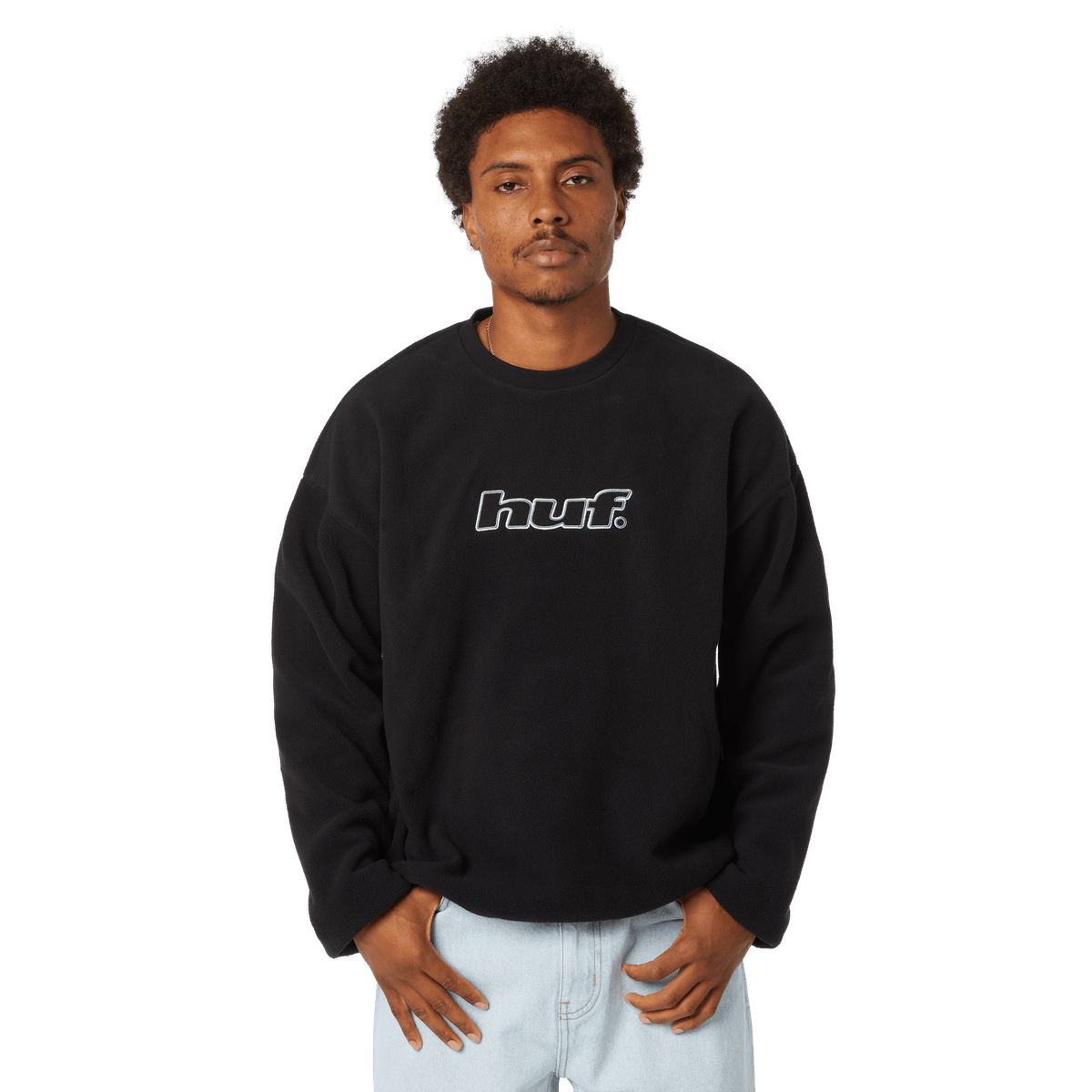 Huf H Dot Polar Fleece Crewneck Sweatshirt