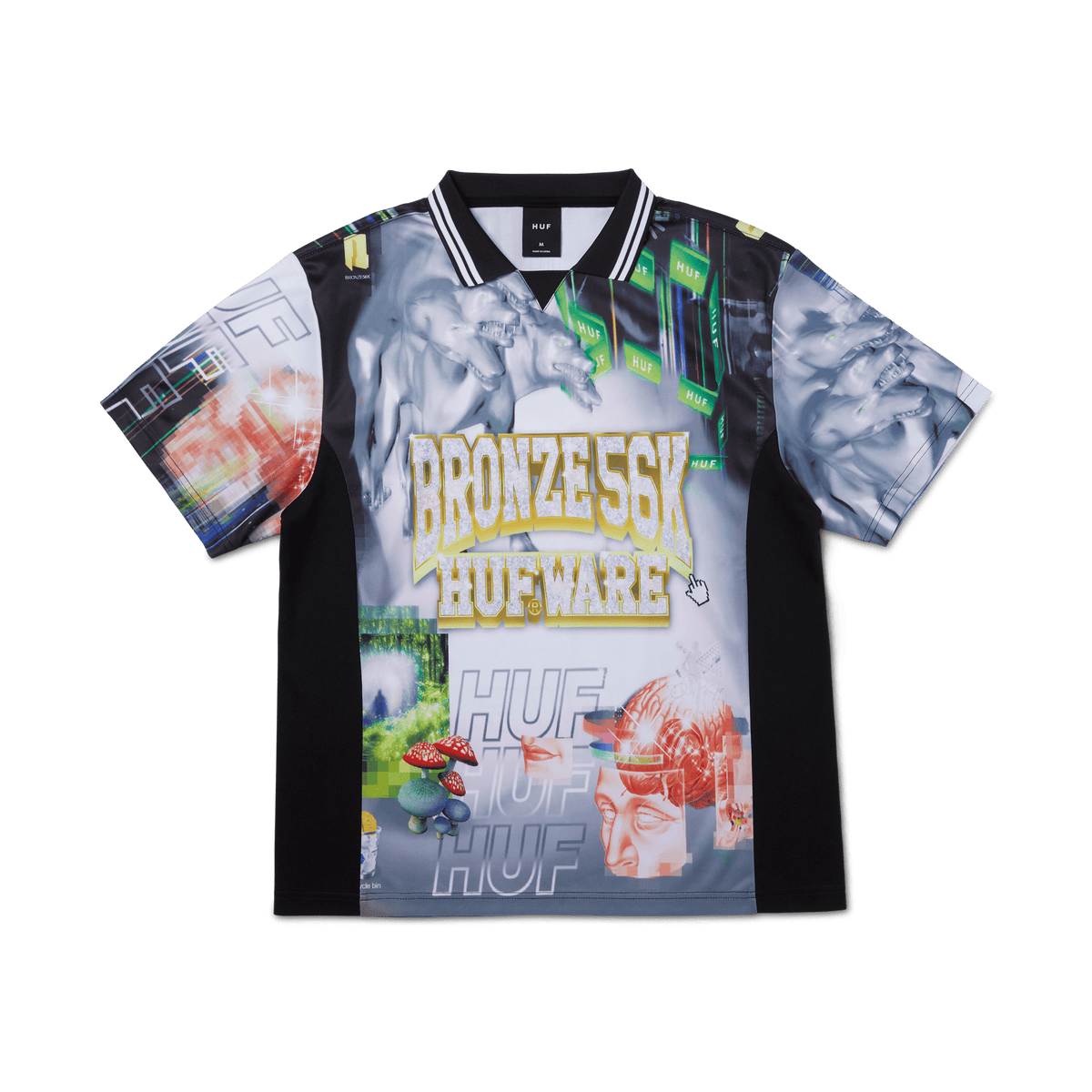 Huf HUF X Bronze56K Glitched Soccer Jersey
