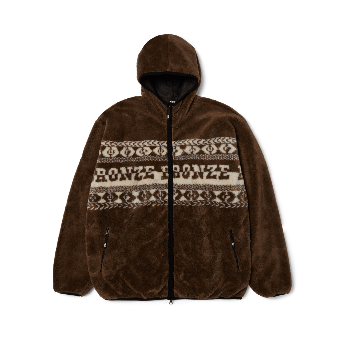 huf HUF x Bronze56K High Pile Full-Zip Fleece