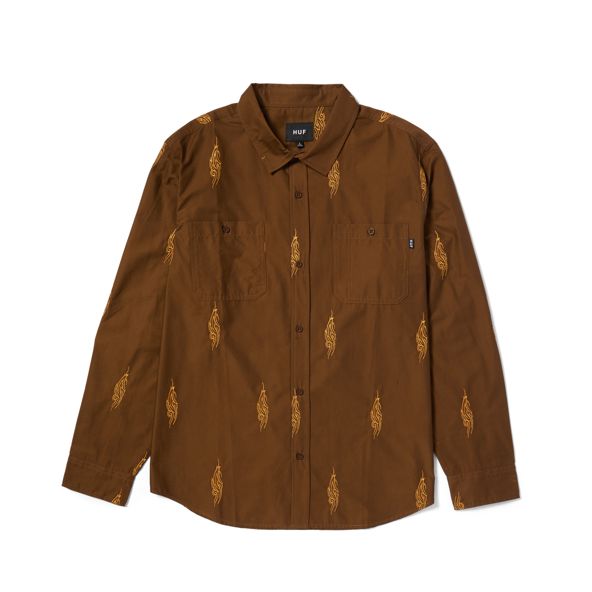 huf Larkin Embroidered Work Shirt